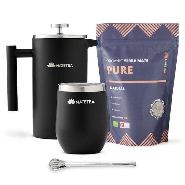 Matetea Deluxe startpakke med Matetea PURE økologisk yerba mate te.